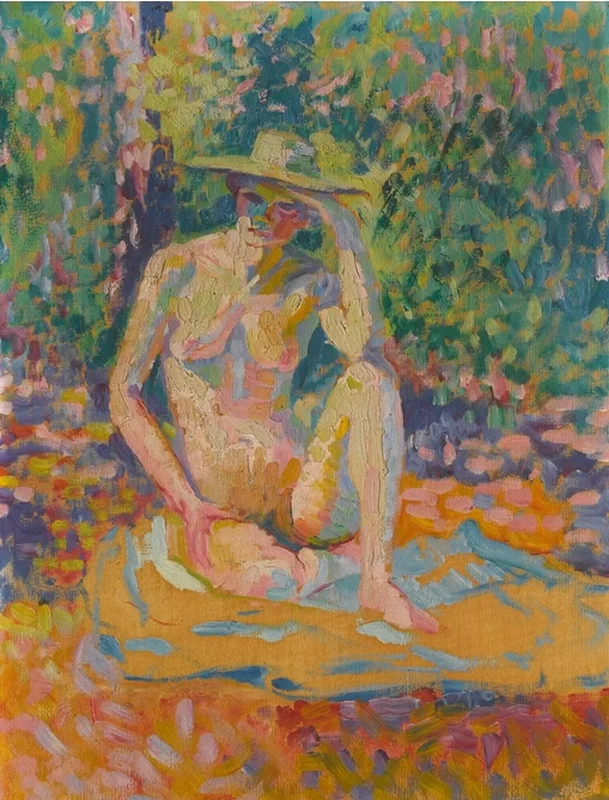 Studio per Ninfe, donna con cappello
